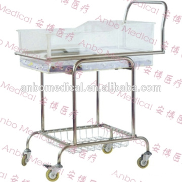 Stainless steel frame + acrylic Baby bassinet